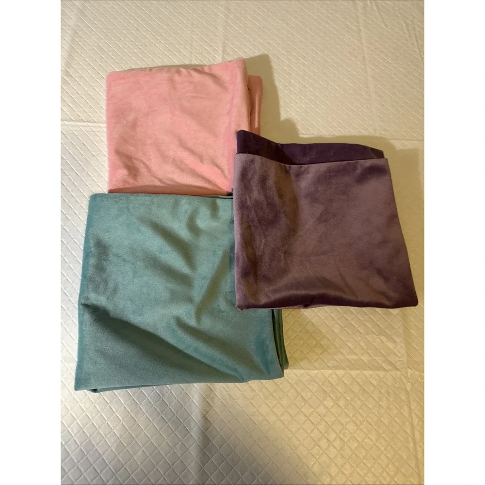 Miulee Velvet Pillow‎ Covers Lot 3 Pastel Decorative Throw Zipper Square